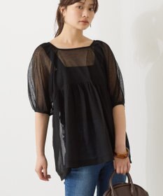 AMERICAN HOLIC シアーパフスリーブニットプルオーバー