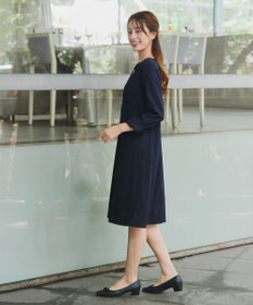 Tiaclasse 【洗える】チェックコンビエンパイアワンピース