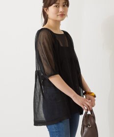 AMERICAN HOLIC シアーパフスリーブニットプルオーバー