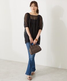 AMERICAN HOLIC シアーパフスリーブニットプルオーバー