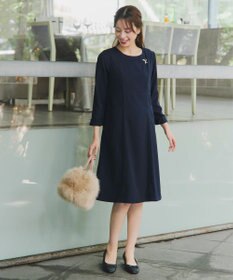 Tiaclasse 【洗える】チェックコンビエンパイアワンピース