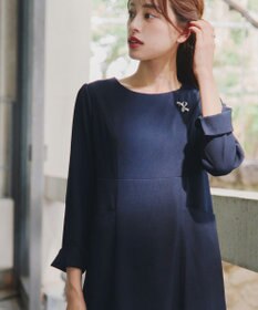 Tiaclasse 【洗える】チェックコンビエンパイアワンピース