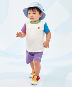 MIKI HOUSE HOT BISCUITS 【80-120cm】撥水素材 ワンポイント 5分丈パンツ