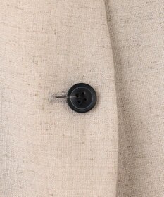 BEIGE， 【洗える】CAROLE / リネンライクノーカラーハーフ丈ジャケット