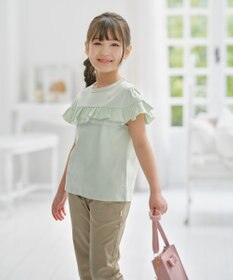 組曲 KIDS 【UVケア】【110-140㎝】フレアラッフル Tシャツ