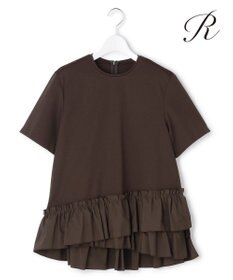 23区 【R(アール)】クロスフリルジャージー ランダムフリル Tシャツ