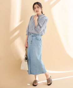 ANY L 【接触冷感/UVカット/抗菌防臭/速乾】エニイファンクション シャーリングブラウス