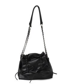 WEGO ギャザーリボンフラップバッグ