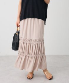 CRAFT STANDARD BOUTIQUE シャーリングティアードIラインスカート