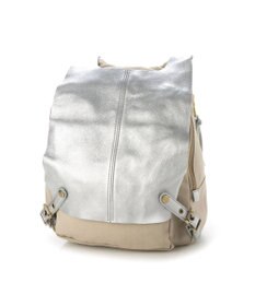 UNBILLION perche / 牛革かぶせキャンバスリュックサック