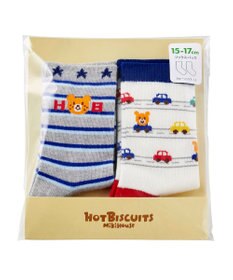 MIKI HOUSE HOT BISCUITS 【9-19cm / 靴下2足セット】 クルー丈 ソックスパック2足セット