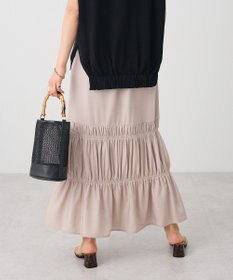 CRAFT STANDARD BOUTIQUE シャーリングティアードIラインスカート