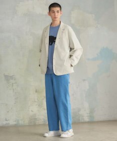 J.PRESS YORK STREET 【UNISEX】ブルドックプリントリブ Tシャツ