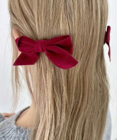 WEGO LベロアBIGリボンクリップ