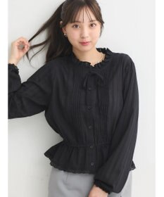 earth music&ecology ピンタックフリルブラウス