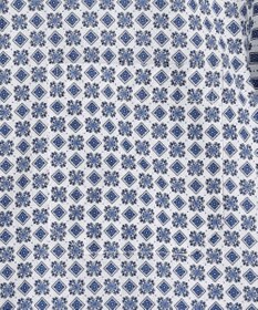 JOSEPH ABBOUD 【キングサイズ・綿100％・JAPANファブリック】パナマボイルプリント 半袖シャツ