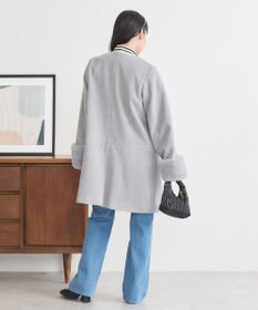 earth music&ecology ファーカフスノーカラーコート