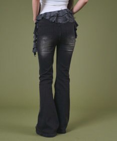 WEGO ブラストスタッズフレアデニム