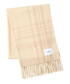 MOONBAT estaa とろーりストール ナチュラルチェック／手洗い可