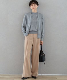 23区 S 【洗える】サステナブルウール モックネック 5分袖 ニット