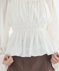 earth music&ecology バルーンヘムブラウス