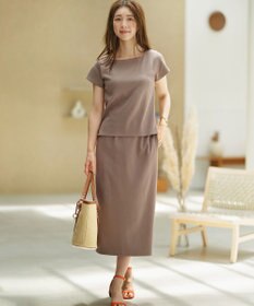 組曲 S 【WEB限定】ストライプジャガード タイトスカート