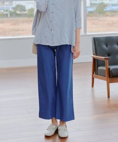 Tiaclasse 【日本製・新色追加・洗える・ストレッチ】エアシルキーワイドパンツ