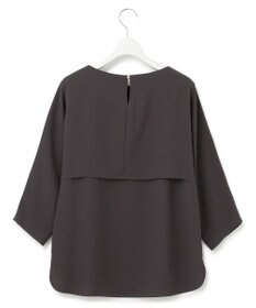 23区 L 【洗える】ストレッチジョーゼット ケープデザイン カットソー