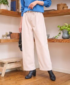 WEGO 【WEB限定/25年秋冬新作/ウエストゴム】裏ベロアワイドイージーパンツ
