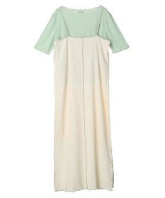 earth music&ecology ＳＥＴ２点配色キャミワンピース＋メローインナー