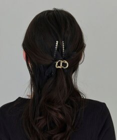 Phoebe オーガンジーリボンパールバンスクリップ