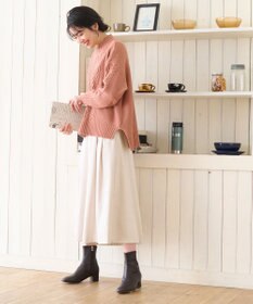 ANY L 【洗濯機可・ウエストゴム】サンディングピーチ スカーチョ