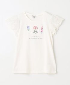 ANY KIDS フラワー スパンコール Tシャツ