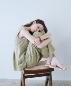 YECCA VECCA 刺繍ワイドパンツ