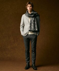 JOSEPH ABBOUD 【ブランド30周年記念・フランス製】アメリカンフラッグパターンストール