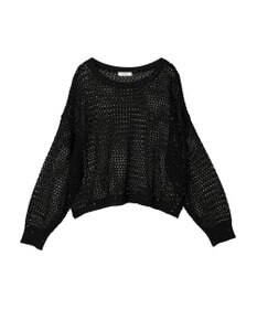 earth music&ecology スパンコールショートゆるニット