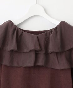 Feroux 【洗える】ラッフルコンビ ニット