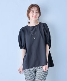 ANY サッカーギャザーバックペプラムブラウス