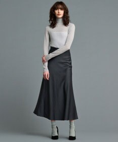 uncrave 【洗える】サテン フレアスカート（uncrave STANDARD）