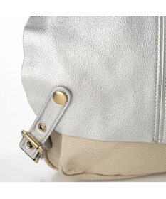 UNBILLION perche / 牛革かぶせキャンバスリュックサック