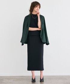 BEIGE， 【洗える】ALTHEA / ダンボールジャージーハイウエストIラインスカート