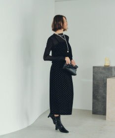 YECCA VECCA グリッタードットベロアオーバーキャミ