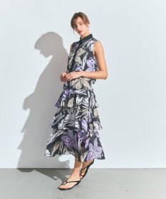 GRACE CONTINENTAL プリントレイヤードスカート