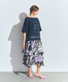 GRACE CONTINENTAL プリントレイヤードスカート
