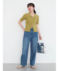 Green Parks ５分袖衿付きＺｉｐプルオーバー