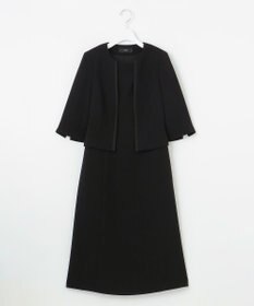 自由区 FORMAL 【洗える/縦横ストレッチ】セオプラスエス横二重ジャケット＋ワンピース