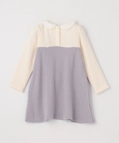 組曲 KIDS 【90-100㎝】バイカラーニットソー ワンピース