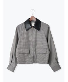 Te chichi ファブリックアソート衿付きブルゾン