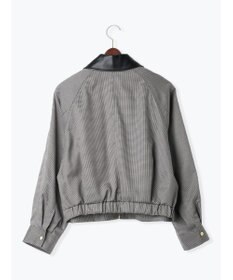 Te chichi ファブリックアソート衿付きブルゾン
