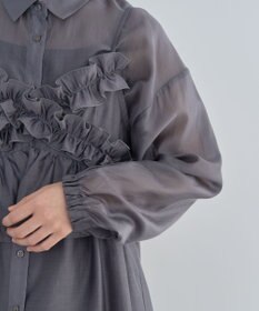 Green Parks ＳＥＴ２点フリルビスチェ＋シャツチュニック